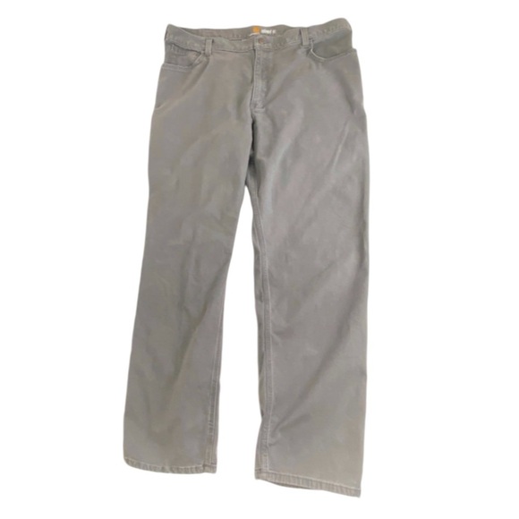 CARHARTT Relaxed Fit Canvas Straight Leg Work Pants Size 42 x 32 in Gray - Picture 2 of 10
